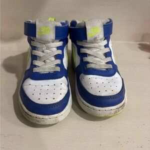 Nike Kids Sneakers in Blue and White with Neon Accents